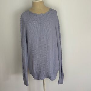 LOFT Pullover Sweater Light Purple Knit Crew Neck S